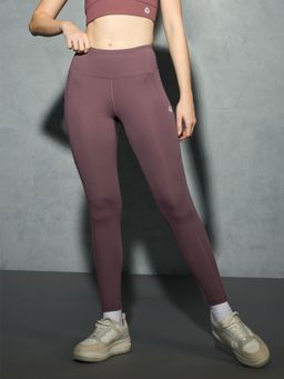 Technosport - Purple Solid Skinny Fit Tights