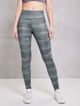 Technosport - Black Printed Skinny Fit Tights