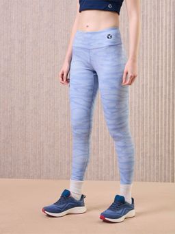 Technosport - Blue Printed Skinny Fit Tights