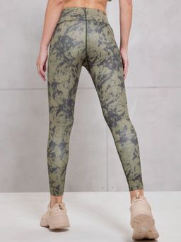 Technosport - Olive Printed Skinny Fit Tights