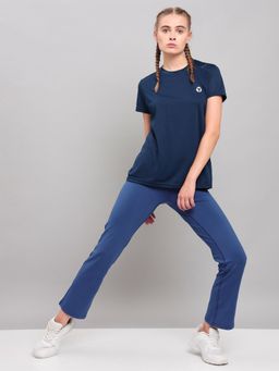 Technosport - Blue Solid Straight Fit Trackpant