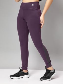 Technosport - Purple Solid Skinny Fit Tights