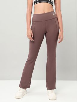 Technosport - Brown Solid Slim Fit Trackpant
