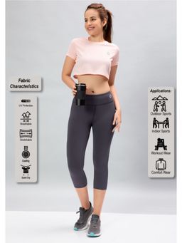 Technosport - Grey Solid Skinny Fit Tights