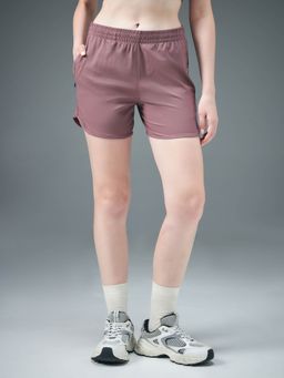 Technosport - Purple Solid Regular Fit Shorts