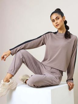 Technosport - Purple Colorblock Slim Fit Sweatshirt