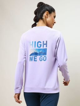 Technosport - Purple Printed Slim Fit Sweatshirt