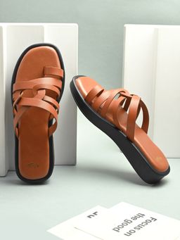 Styli - Women Criss Cross Strap Detail Comfort Sandals