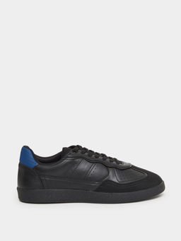 Styli - Men Panelled Suede and Pu Lace Up Sneakers