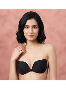 Shyaway - Black Padded Wirefree Backless Low Coverage Strapless Stick-On Bra