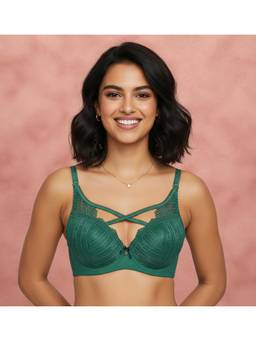 Shyaway - Powder Green Padded Wired Half Coverage Push-Up Fashion Bra