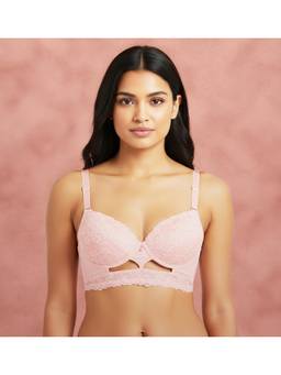 Shyaway - Peach Padded Wired Half Coverage Push-Up Fashion Bra