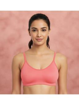Shyaway - By Susie Light Coral Non Padded Wirefree Casual 3/4Th Coverage T-shirt Bra
