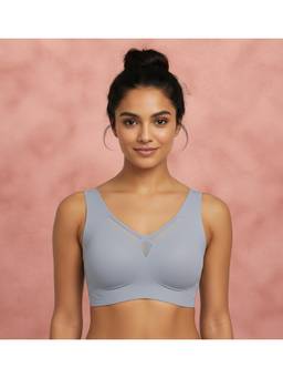 Shyaway - Monument Grey Padded Wirefree 3/4Th Coverage T-shirt Cami Bra