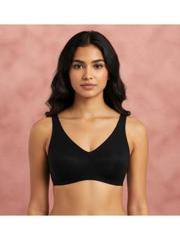 Shyaway - Black Beauty Lightly Padded Wirefree 3/4Th Coverage T-shirt Bra