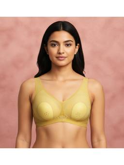 Shyaway - Lime Yellow Lightly Padded Wirefree 3/4Th Coverage T-shirt Bra