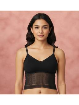 Shyaway - Black Bean Padded Wirefree 3/4Th Coverage Bralette Fashion Bra