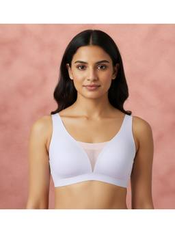 Shyaway - Lavender Padded Wirefree 3/4Th Coverage T-shirt Bralette Cami Bra