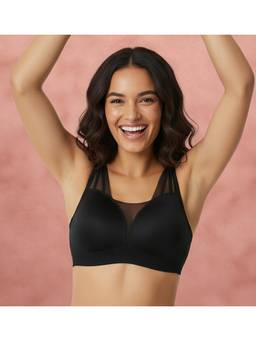 Shyaway - Black Beauty Padded Wirefree Casual 3/4Th Coverage T-shirt Bra