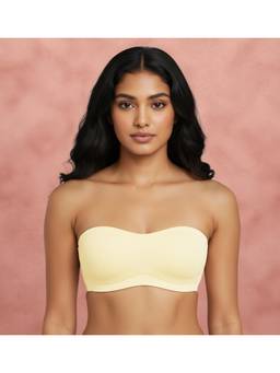 Shyaway - Yellow Padded Wirefree Half Coverage Everyday Strapless Bra