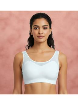 Shyaway - Pastel Blue Padded Wirefree 3/4Th Coverage Everyday T-shirt Bra