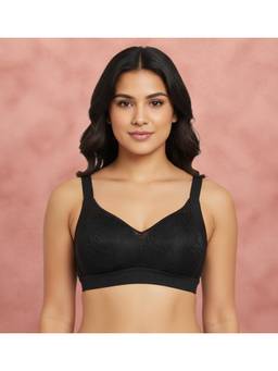 Shyaway - Black Beauty Lightly Padded Wirefree 3/4Th Coverage T-shirt Bra