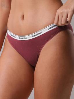 Calvin Klein - Red Solid Mid Rise Bikini-Brief
