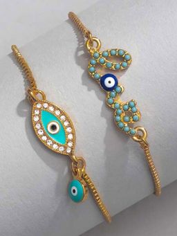 Pipa Bella by Nykaa Fashion - Elif Evil Eye Bracelets (Set of 2)