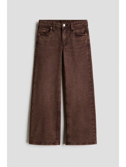 H&M - Girls Brown Wide Leg Jeans