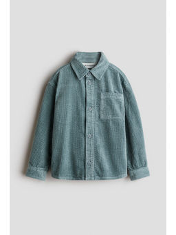 H&M - Boys Turquoise Corduroy Cotton Overshirt