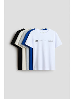 H&M - Boys Black 5-Pack Cotton T-Shirts