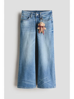 H&M - Girls Blue Baggy Fit Bootcut Leg Jeans