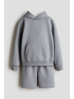H&M - Boys Grey 2-Piece Brushed-Inside Sweatshirt Set