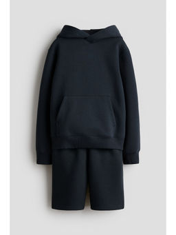 H&M - Boys Black 2-Piece Brushed-Inside Sweatshirt Set