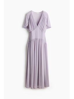H&M - Women Purple Sheer Jersey Midi Dress