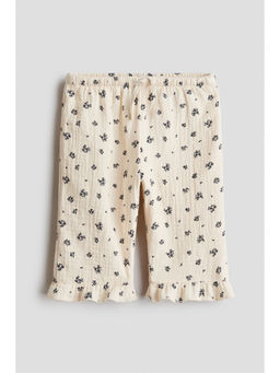 H&M - Girls Beige Cotton Muslin Trousers