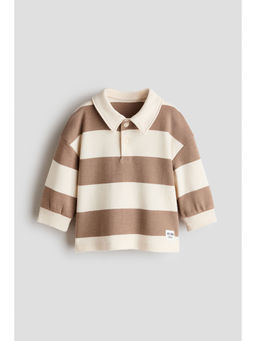 H&M - Boys Beige Cotton Rugby Shirt