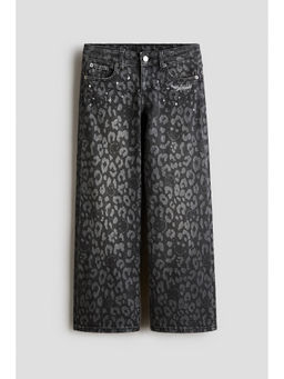 H&M - Girls Grey Wide Leg Low Jeans