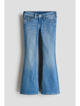 H&M - Girls Blue Embroidery-Detail Flared Leg Low Jeans