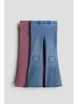 H&M - Girls Blue 2-Pack Jeggings