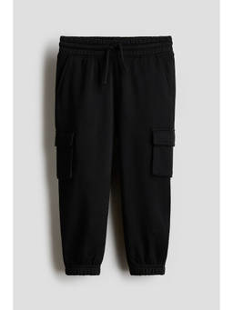 H&M - Boys Black Brushed-Inside Cargo Joggers