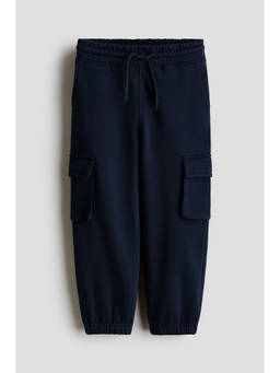 H&M - Boys Blue Brushed-Inside Cargo Joggers