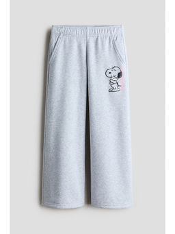 H&M - Girls Grey Print-Motif Sweatshirt Joggers