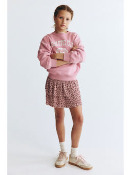 H&M - Girls Pink Patterned Tiered Skirt