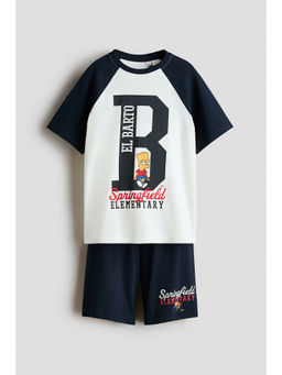 H&M - Boys Blue Printed Cotton Pyjamas