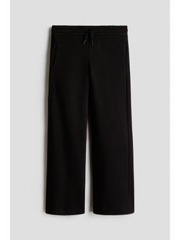 H&M - Girls Black Brushed-Inside Cotton Joggers