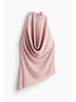 H&M - Women Pink Asymmetric Cowl-Neck Top
