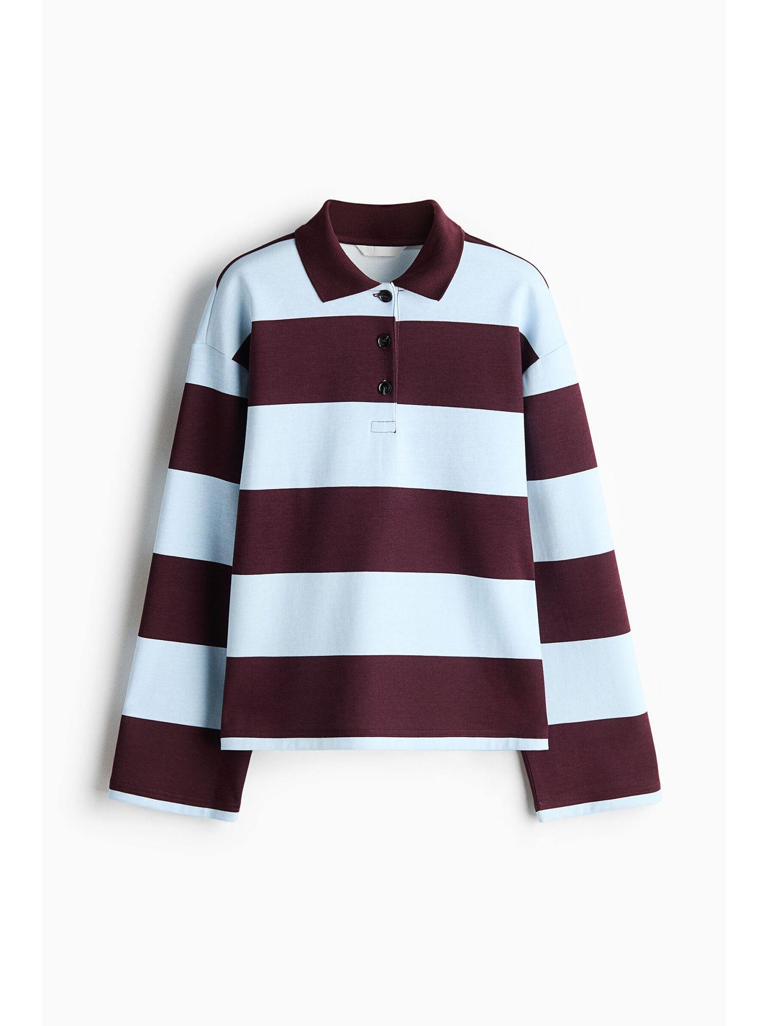 h&m Women Red Cotton-Blend Polo Shirt-picture-33