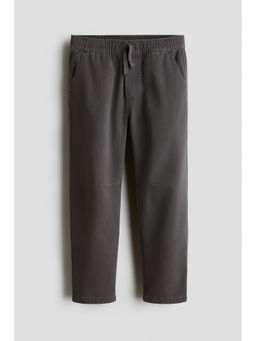 H&M - Boys Grey Cotton Twill Joggers