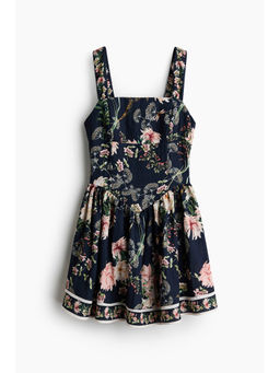 H&M - Women Blue Flared-Skirt Dress